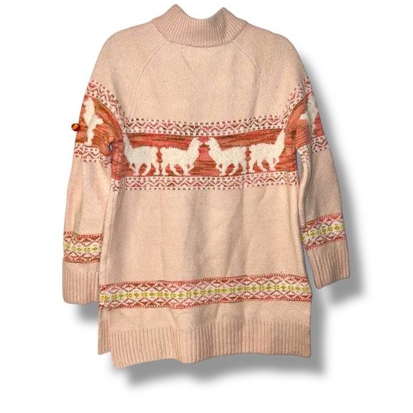 Anthropologie Pom Pom alpaca peach sweater size medium - Picture 1 of 9